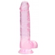 Dildo transparente 16 x 4cm Rosa