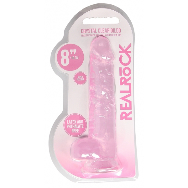 Crystal Clear Dildo 16 x 4cm Pink