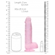 Dildo transparente 16 x 4cm Rosa