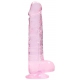 Kristalheldere Dildo 16 x 4cm Roze