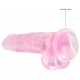 Dildo transparente 16 x 4cm Rosa