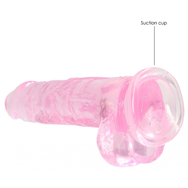 8" / 20 cm Realistic Dildo With Balls - Pink