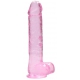 Dildo Crystal Clear 19 x 4.5cm Pink