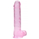 Dildo trasparente 19 x 4,5 cm rosa