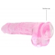 Kristalheldere Dildo 19 x 4.5cm Roze