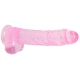 Dildo Crystal Clear 19 x 4.5cm Pink