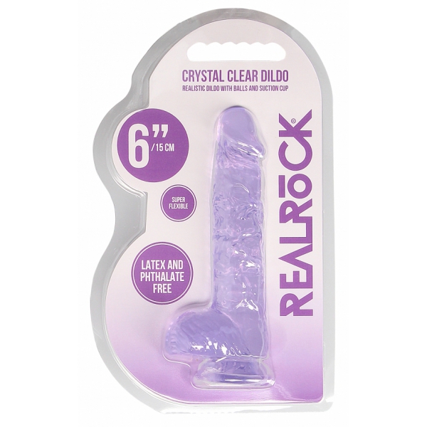 Crystal Clear Dildo 12 x 3cm Purple