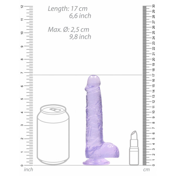 Dildo trasparente 12 x 3 cm viola