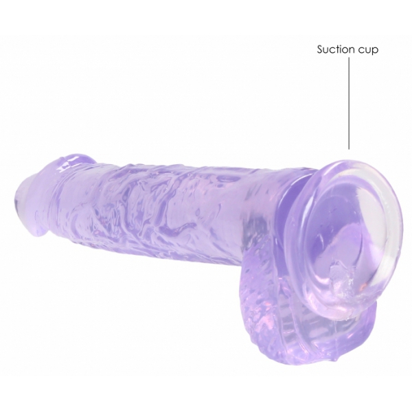 Dildo transparente 12 x 3cm roxo