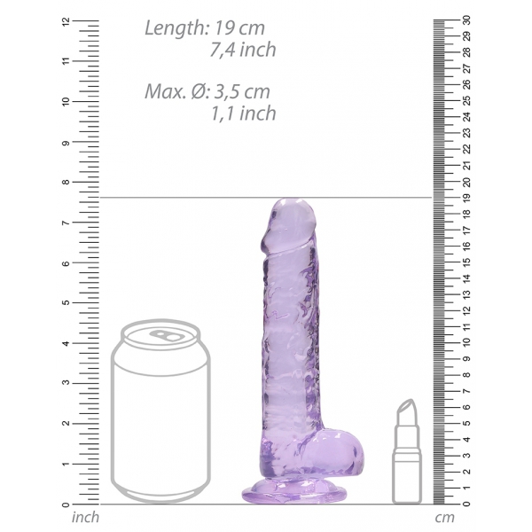 Gode Crystal Clear 14 x 3.5cm Violet