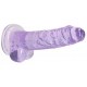 Crystal Clear Dildo 14 x 3.5cm Purple