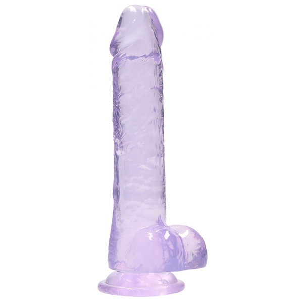 Dildo cristalino 16 x 4cm roxo