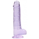 Crystal Clear Dildo 16 x 4cm Purple