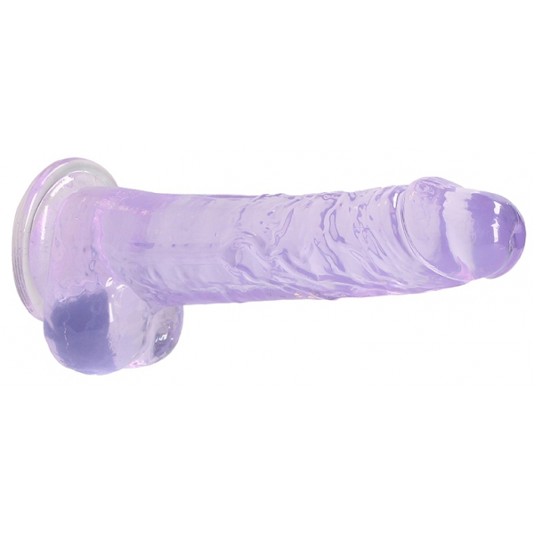 Dildo cristalino 16 x 4cm roxo