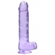 Crystal Clear Dildo 19 x 4.5cm Purple