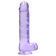 Dildo Crystal Clear 19 x 4.5cm Violett