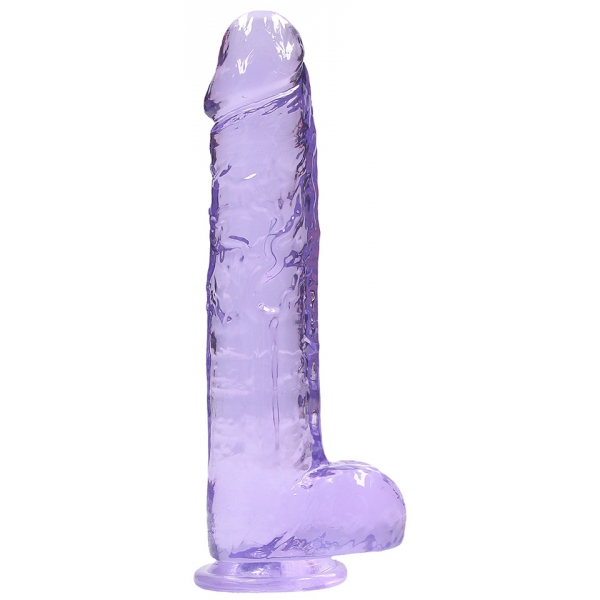 Dildo trasparente 19 x 4,5 cm viola