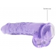 Crystal Clear Dildo 19 x 4.5cm Purple