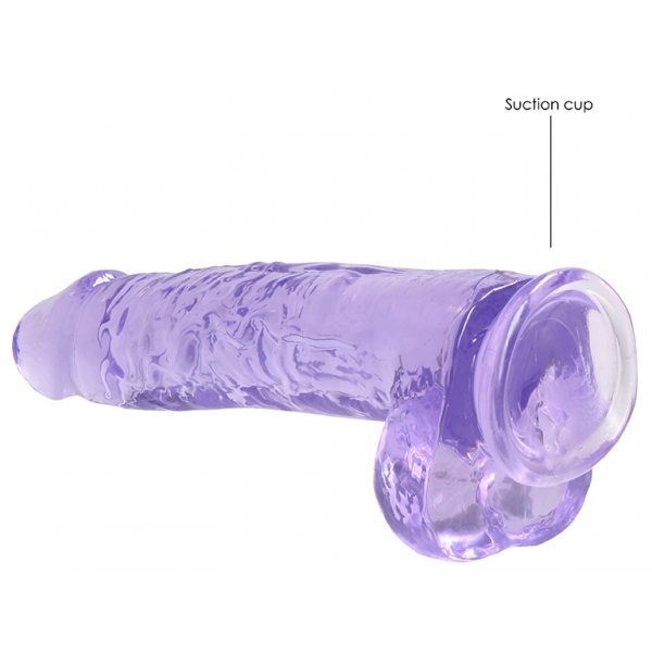 Dildo Crystal Clear 19 x 4.5cm Violett