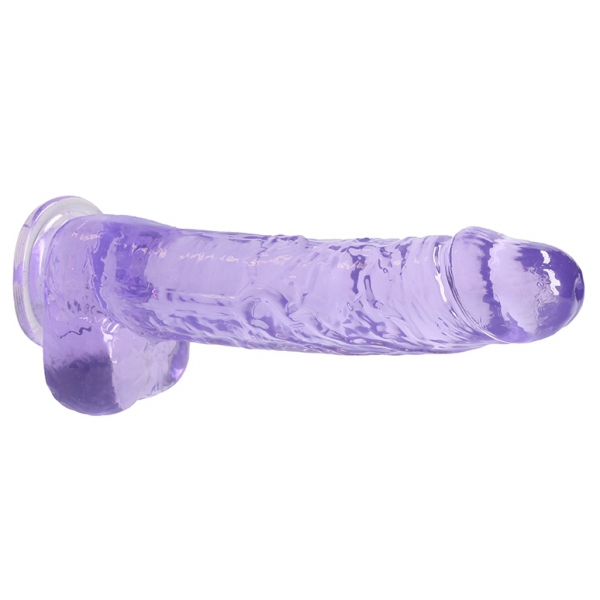 Dildo trasparente 19 x 4,5 cm viola