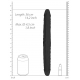 Double dildo Realrock 36 x 4.4cm Black