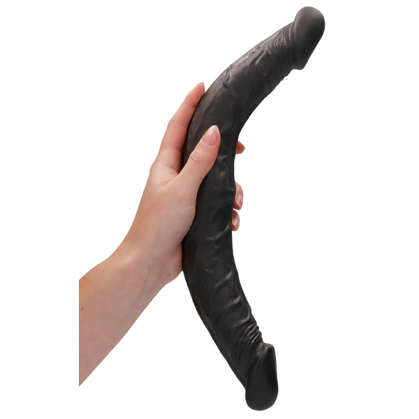 Double gode Realrock 36 x 4.4cm Noir