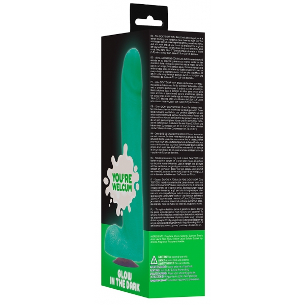 Fosforescerende Penis Zeep DICKY GLOW 18 x 3.5cm