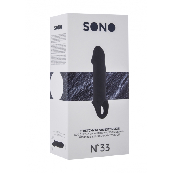 Funda para Pene Ligero Sonon N°33 - 11 x 3cm Negro