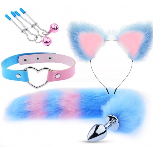 Kit Sm Mix Bondage Blu-Rosa 4 pezzi