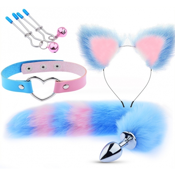 Kit Sm Mix Bondage Blue-Pink 4 pieces