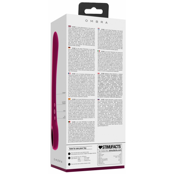 Ombra Vive Vibrerende Stimulator 12 x 3.5cm Roze