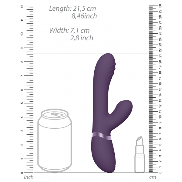 Vibro Rabbit Tani 22 x 3.5cm Purple