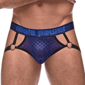 male power Jockstrap DIAMOND MESH Blau