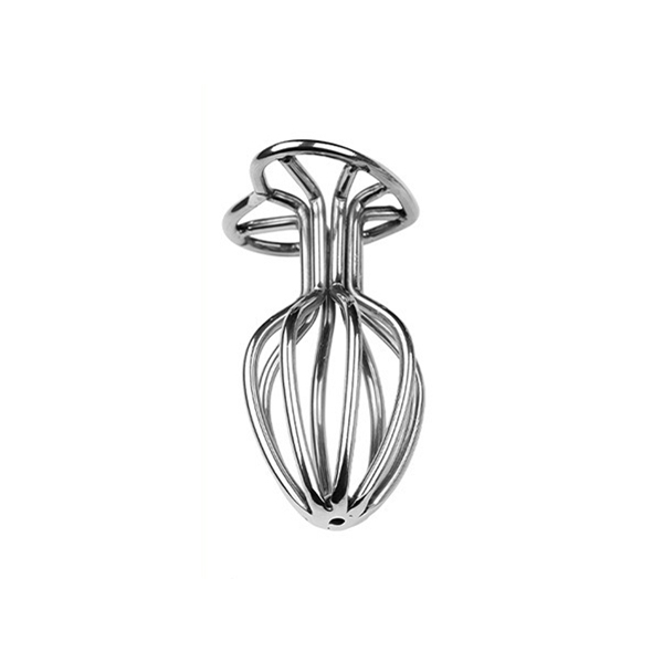 Hollow Stainless Steel Heart Anal Plug S 