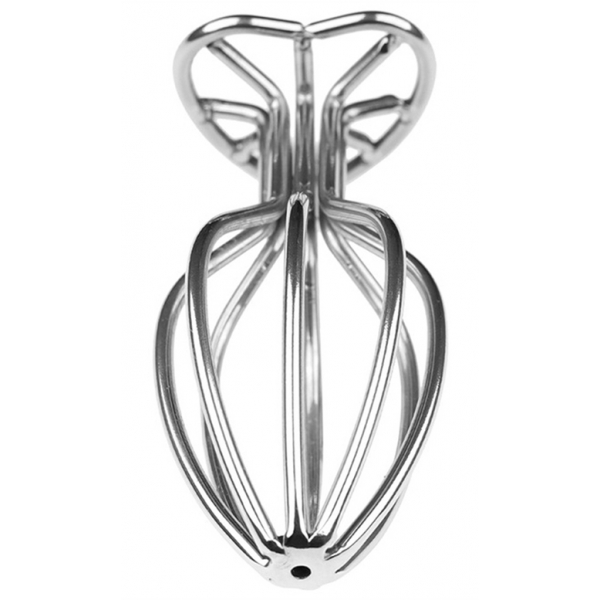 Hollow Stainless Steel Heart Anal Plug S 