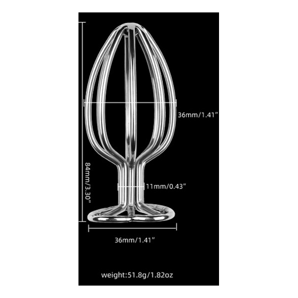 Hartlijn metalen stekker L 8 x 4,2cm