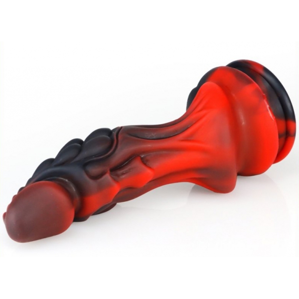 Dildo Dragon Zomay 18 x 6 cm nero-rosso