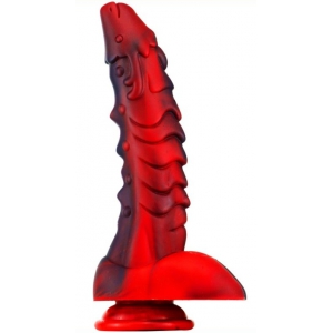 MONSTERED Dildo Dragon Sarkan 19 x 4,5 cm nero-rosso