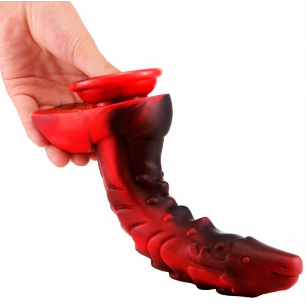 Dildo Dragon Sarkan 19 x 4.5cm Black-Red