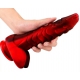 Dildo Dragon Sarkan 19 x 4,5 cm nero-rosso