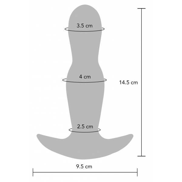 De Stout Opblaasbare Vibrerende Plug 12.5 x 3.6cm