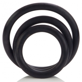 Set van 3 zachte rubberen ringen zwart