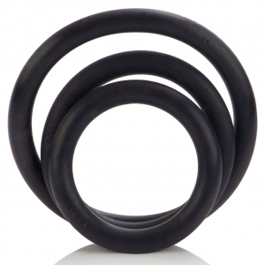 Calexotics Set of 3 Soft Rubber Rings Black