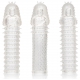 Set of 3 Textured Penis Sleeves Ribbed Extend 14 x 4cm