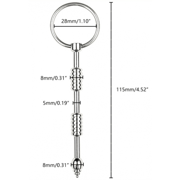 Clave Metal Haste Urethra 8.5cm - Diâmetro 8mm