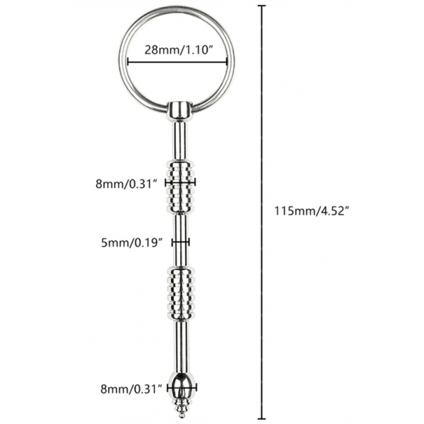 Clave Metall-Urethra-Stange 8.5cm - Durchmesser 8mm