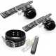 Handcuff and Collar Kit Double Pin Black