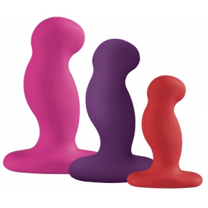 Nexus Nexus - G-Play Trio Plus Unisex Vibrator Pack S/M/L Pink Red Purple