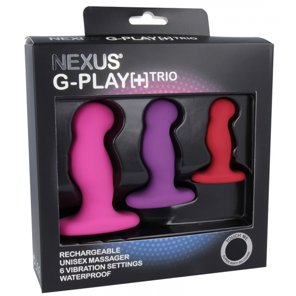Lot de 3 Plugs vibrants G-Play Nexus