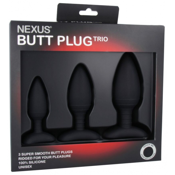 Set of 3 Silicone Trio Nexus Black plugs